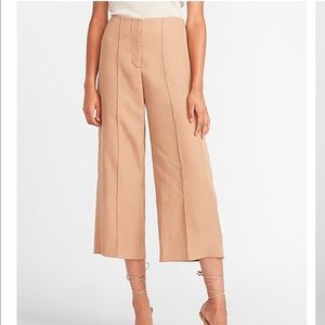 Cropped Wide Leg High Rise Pants